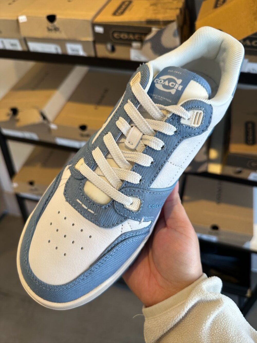 NIB! Rare! Coach CBN96 Men's Soho Sneaker In Dust Blue Size US9/ EUR42 - Picture 5 of 11